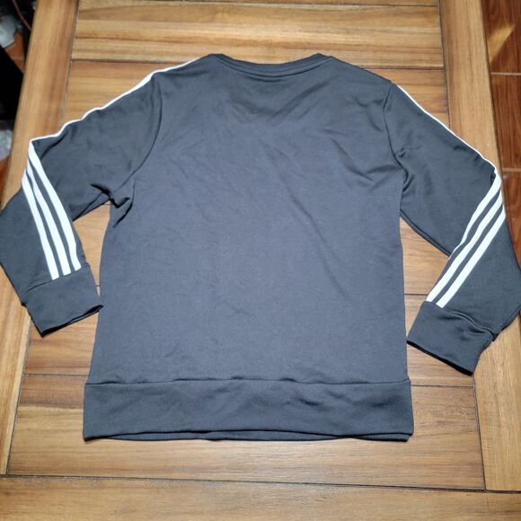 Adidas LS Unisex Crewneck Thin Sweatshirt Classic Stripes - Size XL - Picture 3 of 5
